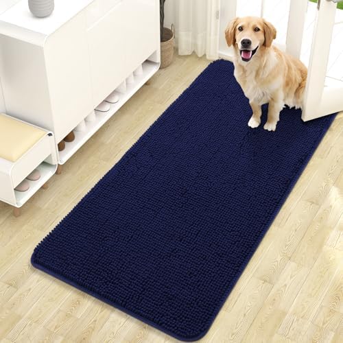 OLANLY Dog Door Mat for Muddy Paws 47x24, Super Absorbent Chenille Mud Mat by OLANLY