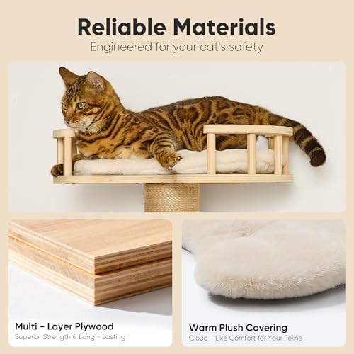 FUKUMARU Cat Wall Shelves, 4 in 1 Set - Image 3