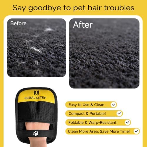 Pet Hair Remover Gloves Brush for Dogs & Cats, Electrostatic Reusable Pet Hair - Image 3