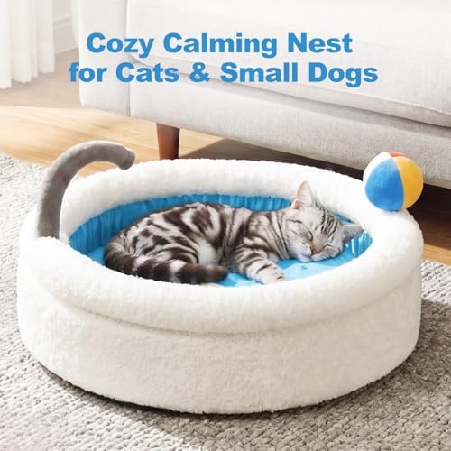 Bathtub Cat Bed, Calming Small Dog Bed 22in - Image 2