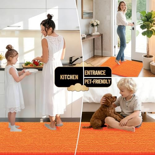 OLANLY Thick Chenille Bathroom Rugs 30x20, Soft Absorbent Bath Mat - Image 6