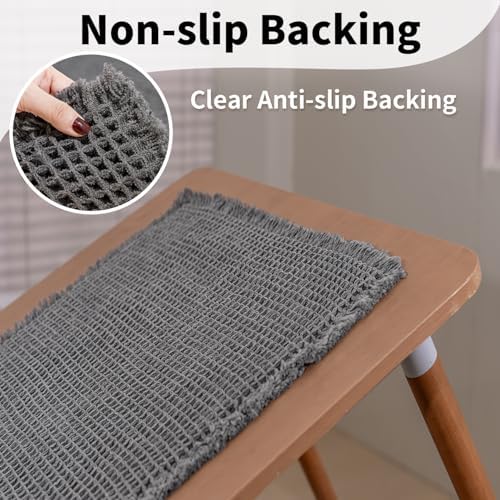 Long Bath Mat, Waffle Bathroom Runner Rug Non Slip Washable, 24 x 72 - Image 5