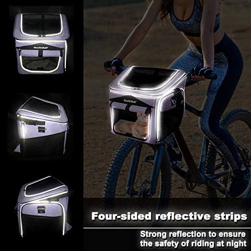 BARKBAY Dog Bike Basket Carrier, Expandable Foldable Soft-Sided Dog Carrier - Image 5