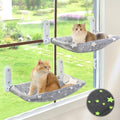 Zoratoo 2PC Glowing Star Cat Window Perch, Foldable Cordless Pet Hammock by Zoratoo