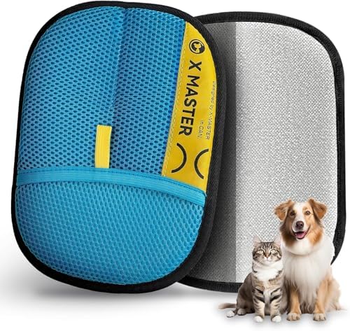 2 Pack Pet Hair Removal Gloves for Cats & Dogs – Premium Mesh & Brush Fabric by Unknown