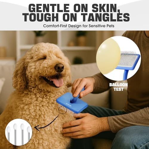 Bonteck Dog Slicker Brush for Dogs Grooming Kit 5PCS Long Haired Doodles - Image 3