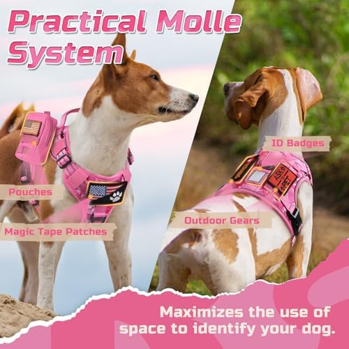 rabbitgoo Tactical Dog Harness for Small, No Pull Military Service Vest - Image 5