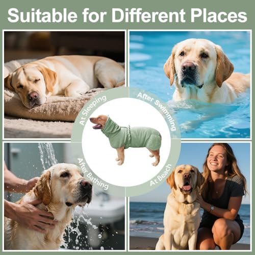 Medium to Large Size Dog Bathrobe, Quick Drying Super Absorbent, Warm Dog Towels - Image 3