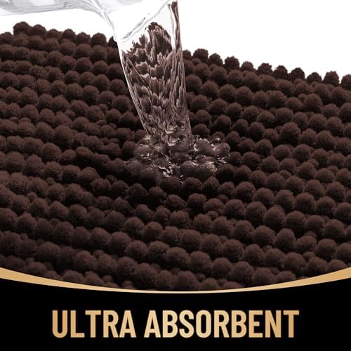 OLANLY Thick Chenille Bathroom Rugs 30x20, Soft Absorbent Bath Mat - Image 3