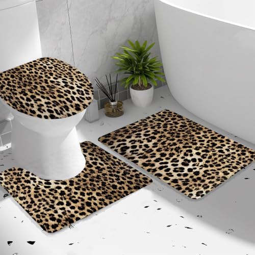 Leopard Print Bath Mat Cheetah Wild Safari Skin Powerful Animal Big Cat - Image 2