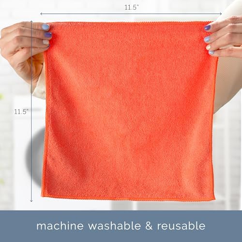 S&T INC. Microfiber Cleaning Cloth, 200 Pack, 11.5" x 11.5" - Image 6