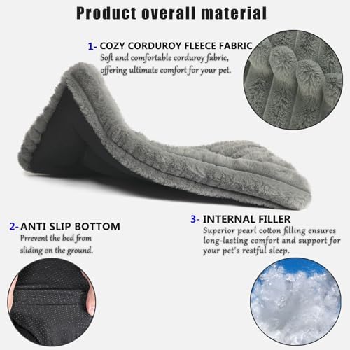 Cat Bed Dog Crate Pad Ultra Soft Comfy Flat Pet Bed Sleeping Cushion Washable - Image 5