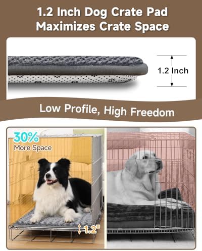 XXL Dog Bed for Crate Pad, High Resilience Foam Mat Bed, Dark Grey - Image 4