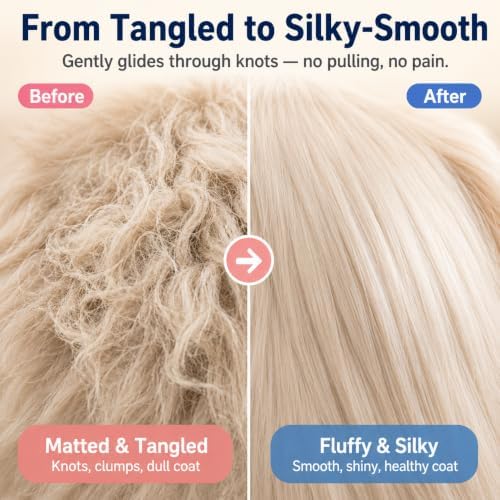 Cat Shedding Brush for long haired cats, Cat Deshedding tool - Image 5