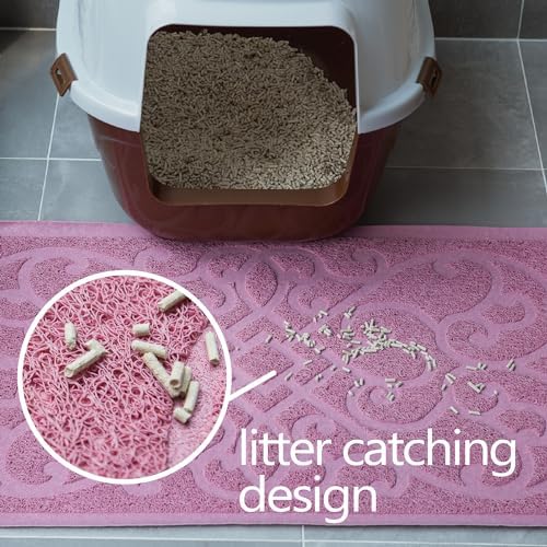 PetLike 2pk 30x18 inch Cat Litter Box Mat, Thick Kitty Litter Trapping Mat - Image 4