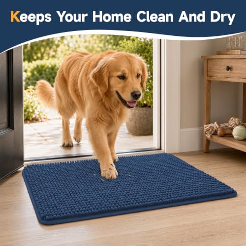 Ophanie Navy Blue Door Mat Runner 60x36, Muddy Mats - Image 4