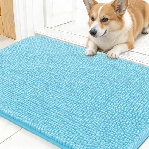OLANLY Dog Door Mat for Muddy Paws 30x17, Super Absorbent Chenille Mud Mat by OLANLY