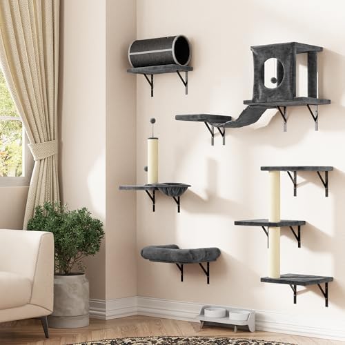 12-in-1 Cat Wall Shelves, Modern Wall-Mounted Cat Furniture - Image 3