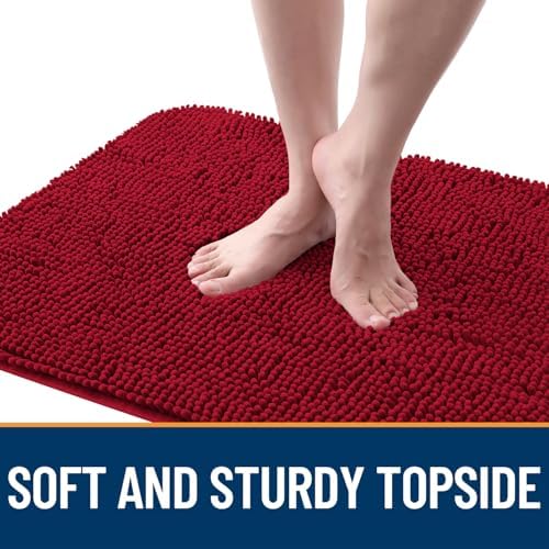 OLANLY Dog Door Mat for Muddy Paws 30x17, Super Absorbent Chenille Mud Mat - Image 4
