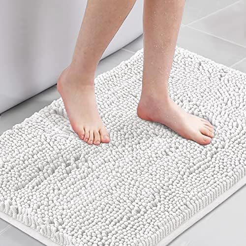 H.VERSAILTEX Pure White Bath Mat Bathroom Rug Bath Rugs by HVERSAILTEX