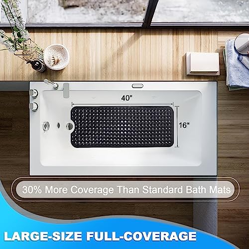 Bathtub and Shower Mats, 40x16 Inch Extra Large Non Slip Soft Bath Tub Mat - Image 4