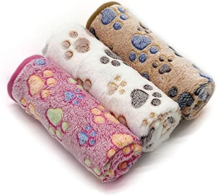 SORKUT 1 Pack 3 Puppy Dog Blankets Super Soft Warm Sleep Mat Fluffy Premium by SORKUT