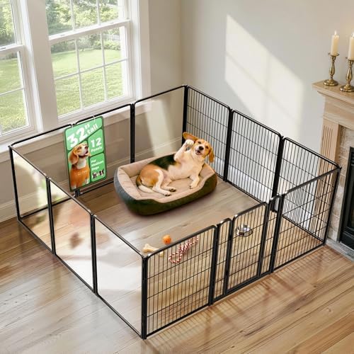 FXW AuraSpace Pro Acrylic & Wire Mesh Indoor Dog Playpen, 12 Panels by FXW