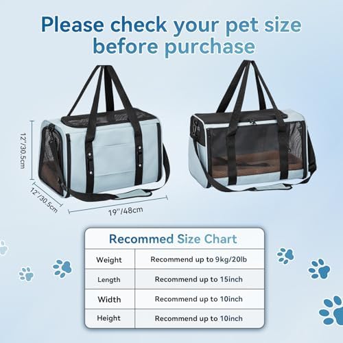 PETSFIT Large Cat Carrier with Patented Safety Buckles, Big Cats Up to 20 lb - Image 6