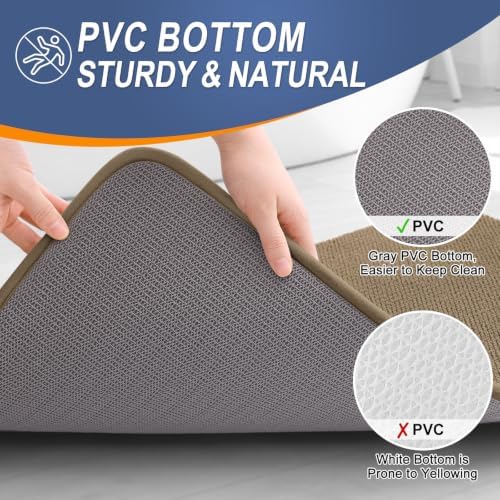 OLANLY Memory Foam Bathroom Runner Rug 47x17, Absorbent Long Bath Mat - Image 4