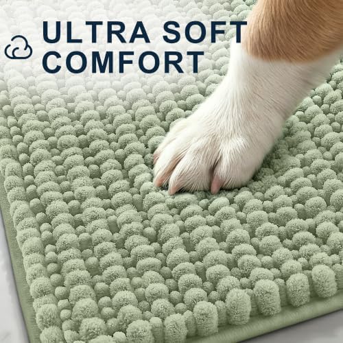 Smiry Dog Door Mat for Muddy Paws 40x32, Ultra Absorbent Chenille Doormat - Image 3