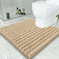 Smiry Bathroom Toilet Rugs U Shaped 24x24, Chenille Bath mats by Smiry