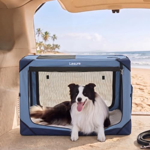 Lesure Portable Soft Collapsible Dog Crate by Lesure