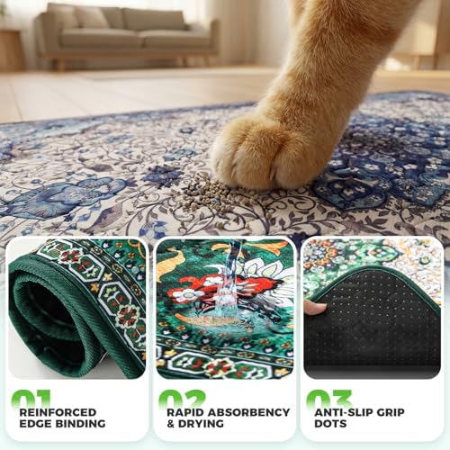 Hompet Cat Litter Mat 2 Pack, 24.8x54 Large Machine Washable Trapping Mats - Image 5