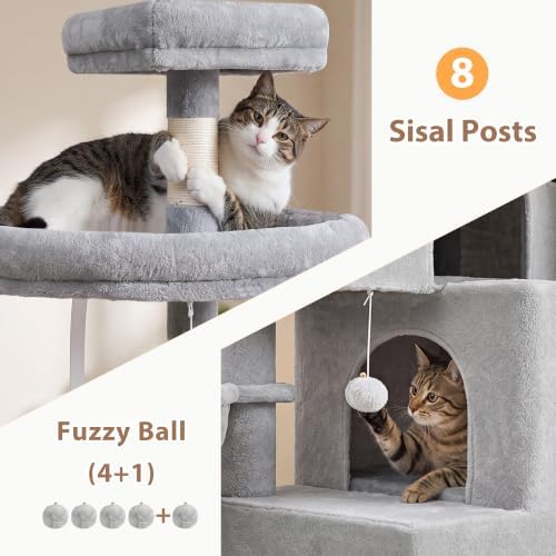 Gitelsnour 78.7'' Cat Tree Tower, 4 Cat Condos - Image 5