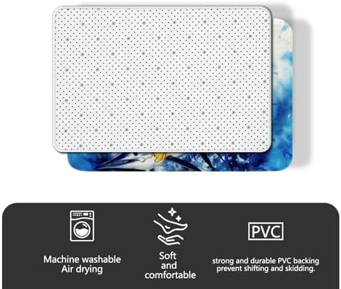 Manfei Pixel Bookshelf Shaggy Bathroom Mat, Pixelated Bookcase Vedio Game Bath - Image 7