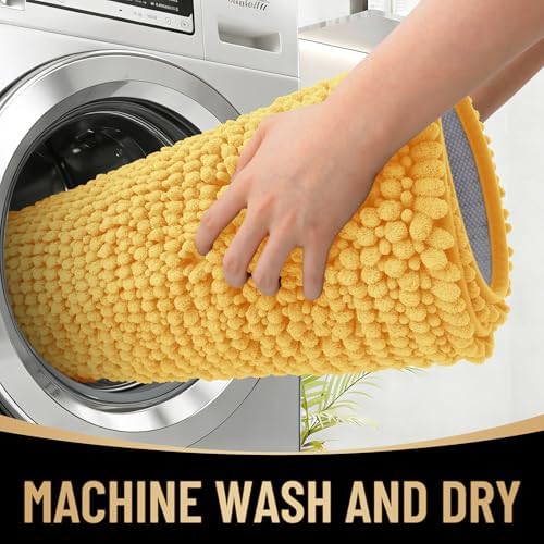 OLANLY Thick Chenille Bathroom Rugs 36x24, Soft Absorbent Bath Mat - Image 4
