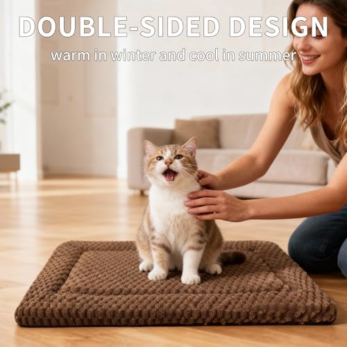 Dog Bed Mat, Reversible & Ultra Soft Kennel Pad-Machine Washable Pet Bed - Image 6