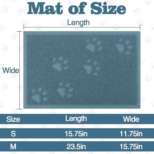Darkyazi Cat Litter Box Mat for Floor Litter Trapping Mat Non-Slip Backing - Image 2