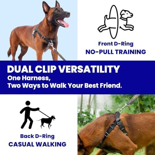 No Pull Dog Harness Front Clip, Medium/Large - Image 5