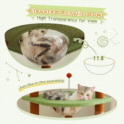 PEQULTI Floor to Ceiling Cat Tree, 92.9-101.6in Adjustable Cat Tower - Image 6