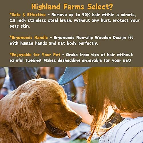 Deshedding Grooming Tool for Dogs, Cats & Horses, Ergonomic Design Wood Groom - Image 6