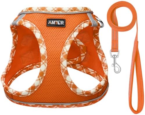 AMTOR Small Dog Harness with Leash Set, No Escape Easy Walk Puppy Harnesses - Image 2