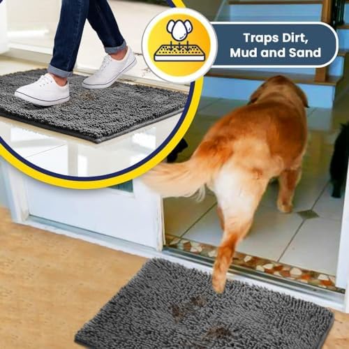 Muddy Mat® 2-Piece Grey Medium 30"X19" AS-SEEN-ON-TV Highly Absorbent - Image 4
