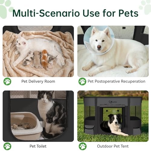 Siedihit 35" Dog Playpen, Cat Puppy Pen, Pet Portable Crate Indoor Outdoor - Image 3