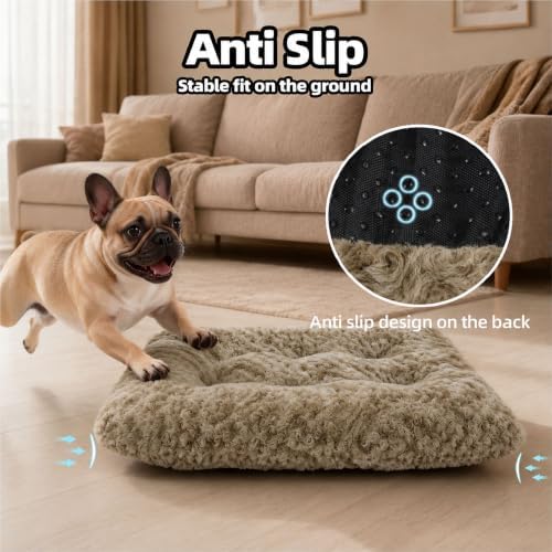 Dog Bed Medium Size, Plush Washable Pet Bed Mat, Dog Crate Bed 29"x21" - Image 4