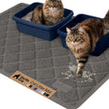 GORILLA GRIP Cat Litter Box Mat, Coiled Mesh Trapping Mats, 47x35 Charcoal by GorillaGrip