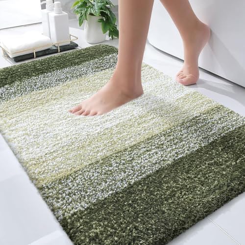 OLANLY Small Bathroom Rugs 35x16, Extra Soft Absorbent Microfiber Bath Rugs by OLANLY