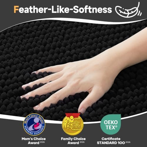 Ophanie Black Door Mat Runner 60x36, Muddy Mats - Image 2