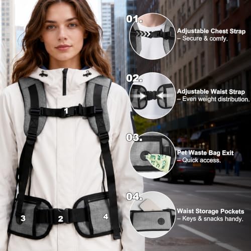 Pet Carrier Backpack with Elevated Booster Pad - Image 3