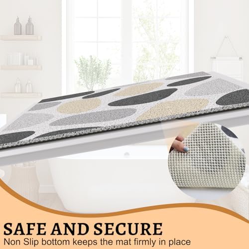 BLESWIN Loofah Bath Mat for Inside Shower, Large Bathtub Mat Non Slip for - Image 3